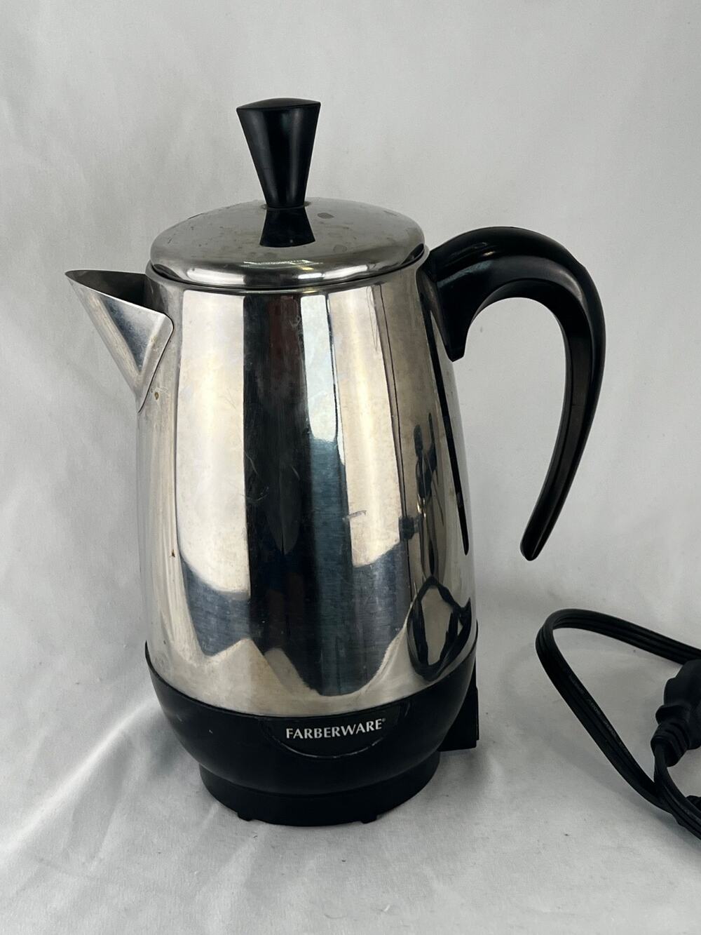 Farberware FCP280 Electric Percolator Coffee Pot 8 Cup Stainless Steel TESTED